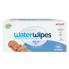 WaterWipes WaterWipes Biodegradable Babatörlőkendő Super Value Pack 9x60db törlőkendő