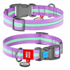 WAU DOG WAUDOG nyakörv, QR kódos, műanyag gyorscsattal,fényvisszaverő L ( 20mm, 28-40cm) lila