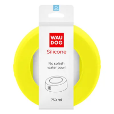 WAUDOG WAUDOG fröccsenésgátló szilikon tál - sárga 750ml kutyatál