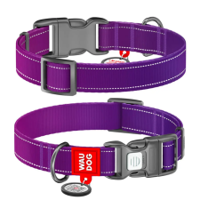 WAUDOG WAUDOG Mono Reflective kutya nyakörv – lila nyakörv, póráz, hám kutyáknak