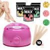  Wax 100 gyantázó szett - 300 g gyantával és 10 db spatulával - Rózsaszín