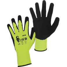  WAYNA 352003616007 FEKETE LATEXBE MÁRTOTT SÁRGA KESZTYŰ, CSÚSZÁSGÁTLÓ FELÜLET 7 -ES