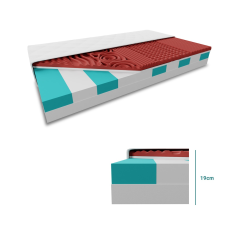 WBTX Szendvics matrac HYBRID FOAM 19 cm 180x200 cm Matracvédő: Matracvédő nélkül ágy és ágykellék