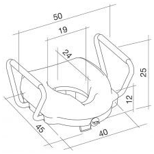  WC magasító karfával 12,5 cm gyógyászati segédeszköz