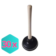  WC pumpa fa nyéllel 13cm (nagy) KARTON - 30 db takarító és háztartási eszköz