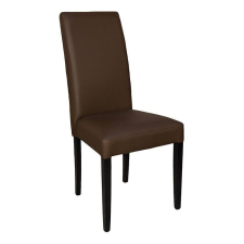 Webba Aldo konyha / nappali szék, kárpitozott, wenge fa + barna műbőr utánzat bútor