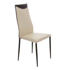 Webba Konyha / nappali szék, kárpitozott, bronz acél, bézs + wenge műbőr bútor