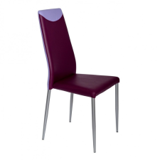 Webba Konyha / nappali szék, kárpitozott, gyöngy acél, lila műbőr bútor