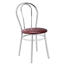 Webba Konyhai/nappali szék 88x40x48cm Bistro krómozott acél + sötétbarna műbőr bútor
