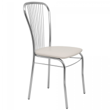 Webba Konyhai/nappali szék 93x45x48cm Arco krómozott fém + krémszínű műbőr bútor
