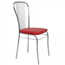 Webba Konyhai/nappali szék 93x45x48cm Arco krómozott fém + piros műbőr bútor