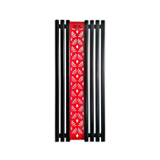 Weberg Design radiátor Weberg Argus Floral 150x62 cm (fekete - piros) fűtőtest, radiátor