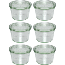 WECK 109104 Konyhai üveg tárolóedény 6 darabos készlet 370ml papírárú, csomagoló és tárolóeszköz