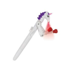 WEDO Unikornis golyóstoll, 1 mm, LED fénnyel, WEDO "Lucky Punch", kék toll