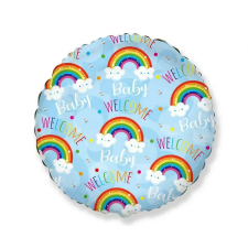  Welcome Baby Blue fólia lufi 46 cm (WP) party kellék