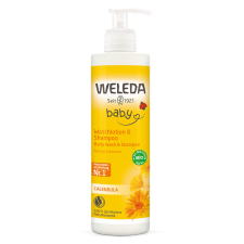 Weleda Bio körömvirágos natúr baba tusfürdő és sampon 400ml tusfürdők