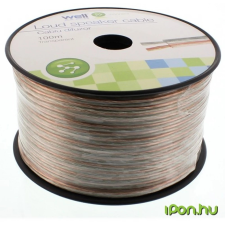 WELL Hangszóró Összekötő Átlátszó 100m LSP-CCA0.50TT-100-WL kábel és adapter