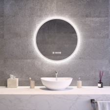Welland Alpha LED tükör - fényerő + színhőfok állítás + óra - Ø 60 cm fürdőszoba bútor