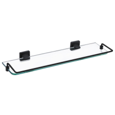 Welland Exclusive-Line fürdőszobai falipolc - 50 cm - fekete / üveg (39912-B) bútor