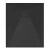 Welland kőhatású zuhanytálca szifonnal 80 x 90 cm - fekete (GT-9080SS)