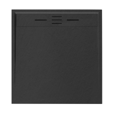 Welland kőhatású zuhanytálca szifonnal 90 x 90 cm - fekete (GT-9090LS) kád, zuhanykabin