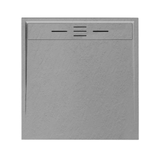 Welland kőhatású zuhanytálca szifonnal 90 x 90 cm - szürke (GT-9090LS) kád, zuhanykabin