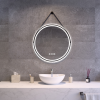Welland Luxury-Line G794 LED tükör - fényerő + színhőfok állítás + páramentesítő + óra - Ø 60 cm