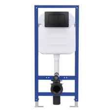 Welland M6601-B Slim beépíthető fali WC tartály fekete nyomólappal szaniter