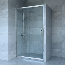 Welland SD-115 elhúzható zuhanyajtó - 115 cm - króm profil kád, zuhanykabin