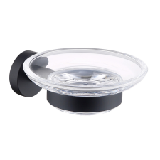 Welland Topaz fali szappantartó - fekete / üveg (96305A-B) fürdőszoba kiegészítő