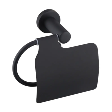 Welland Topaz WC papír tartó fedőlappal - fekete (96307A-B) fürdőszoba kiegészítő