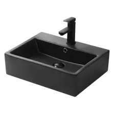 Welland Y9148 Beépíthető Mosdókagyló - Kerámia - 52x42 cm - Fekete szaniter