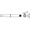Weller CT5C7 W61 pákához. Hosszú, kétoldalt csapott, lapított, véső formájú pákahegy, forrasztóhegy 3.2 mm (00542 027 99)