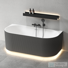 Wellis Calabria Slim Linear Black 170x80 szabadon álló kád, fekete WK00225 kád, zuhanykabin