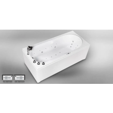 Wellis Malawi 170 balos E-Drive hidromasszázs kád Retro csapteleppel - WK00148-1 kád, zuhanykabin