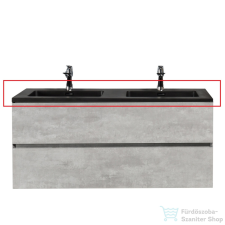 Wellis Mallorca 120 matt fekete quartz sand dupla mosdó WB00530 szaniter