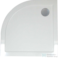 Wellis SMC 80x80x4 cm-es íves lapos zuhanytálca, zuhanyszifonnal WC00411 kád, zuhanykabin