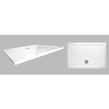 Wellis Zuhanytálca szögletes, lapos - 120x80x4, lefolyóval kád, zuhanykabin