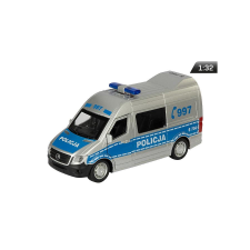Welly Makett rendőrautó, 1:32, Mercedes-Benz, ezüst, szirénával makett