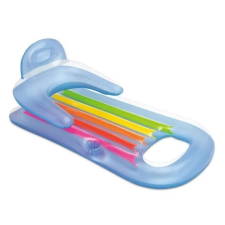 Welora Felfújható matrac hátlappal és huzattal, Intex, 1,60x0,85 m, kék strandjáték