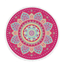 Welora Kerek strandtörölköző, mandala mintás, átmérő 150cm, fukszia lakástextília