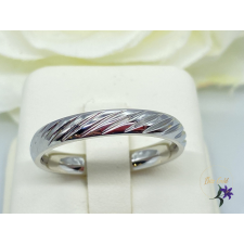  Wendy antiallergén rodium metszett nemesacél karikagyűrű gyűrű