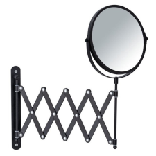 WENKO Exclusiv kozmetikai tükör 50x38.5 cm kerek fekete 24100100 fürdőszoba kiegészítő
