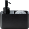 WENKO Resa mosószer adagoló szivacstartó résszel, fekete, fekete