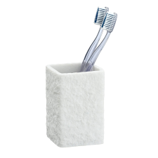 WENKO Villata fogmosópohár fehér polirezin 7,5 cm x 10 cm x 7,5 cm fürdőszoba kiegészítő
