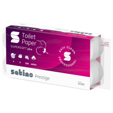 Wepa Satino Wepa Prestige toalettpapír, 4 rétegű, 150 lapos, 8 tekercs/csomag, 8 csomag/zsák higiéniai papíráru