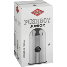  WESCO Pushboy Junior 22 literes nyomófedeles fém szemetes - Matt fekete szemetes