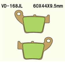 Wesrah VD-168JL fékbetét Wesrah Motor alkatrészek Fék alkatrészek Fékbetét egyéb motorkerékpár alkatrész
