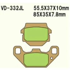 Wesrah VD-332JL fékbetét Wesrah Futómű és fék alkatrészek Fékbetétek (tárcsafék) egyéb motorkerékpár alkatrész
