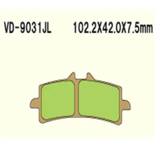 Wesrah VD-9031RJL Fékbetét Wesrah Futómű és fék alkatrészek Fékbetétek (tárcsafék) egyéb motorkerékpár alkatrész